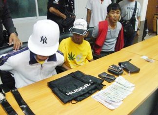 Opportunistic Pradu Konklong (right), caught with the stolen goods and a packet of marijuana, will receive the bulk of the charges.